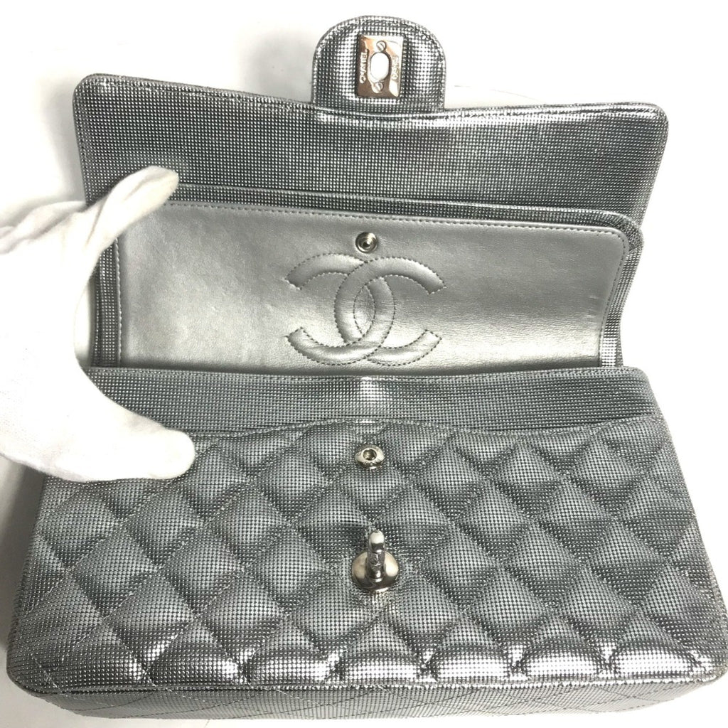 Chanel Classic Flap Bag Metallic Silver