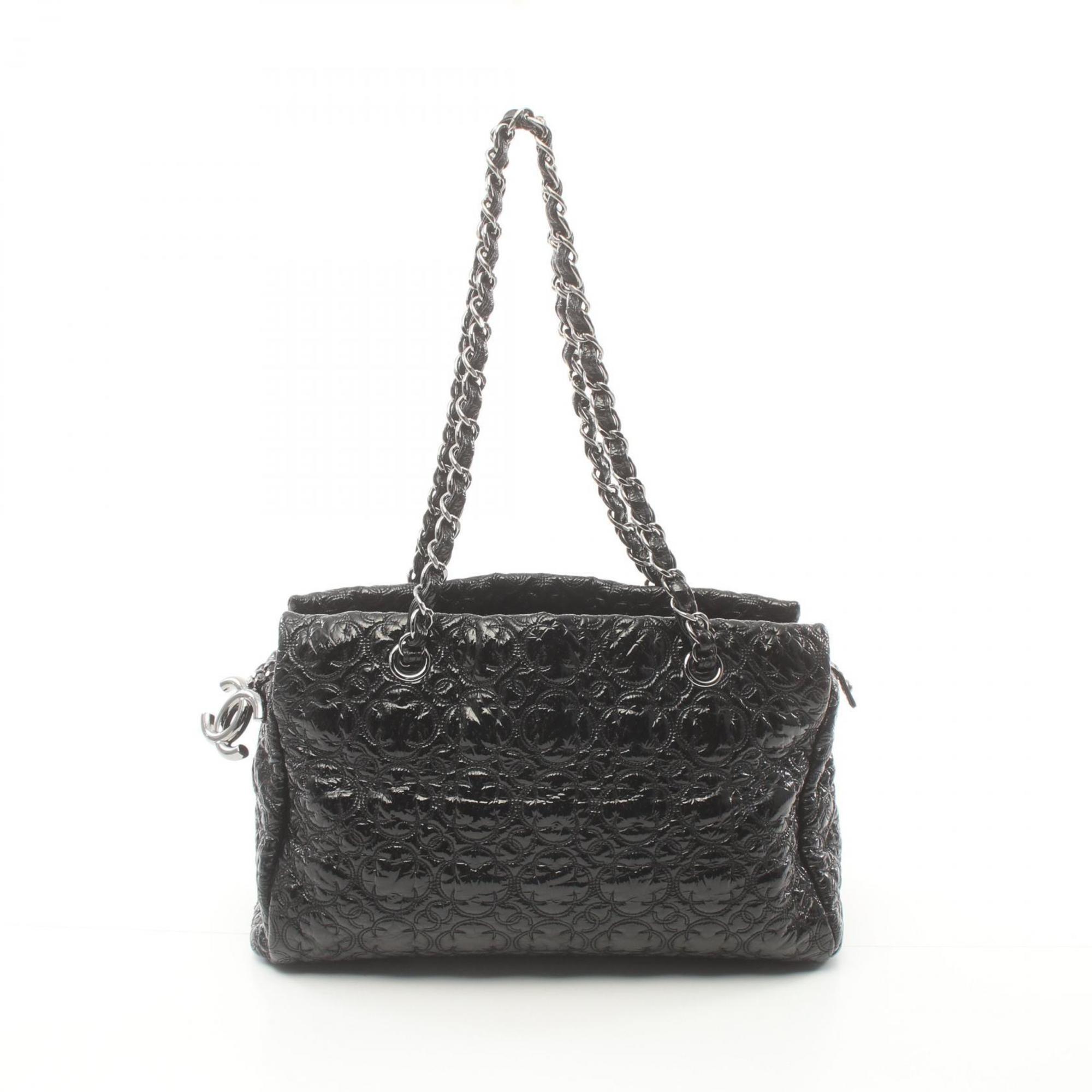 Chanel Quilted Patent Leather Chain Bag