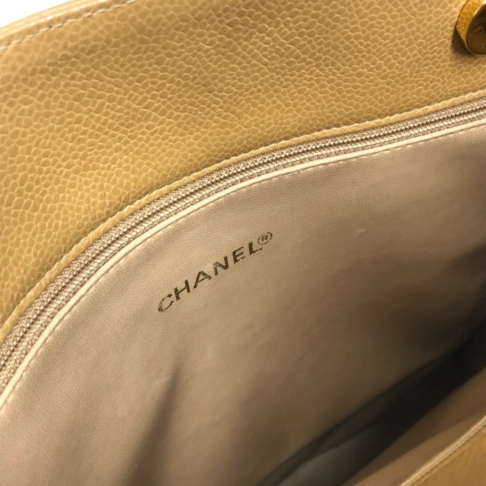 Chanel Classic Flap Bag Beige Leather