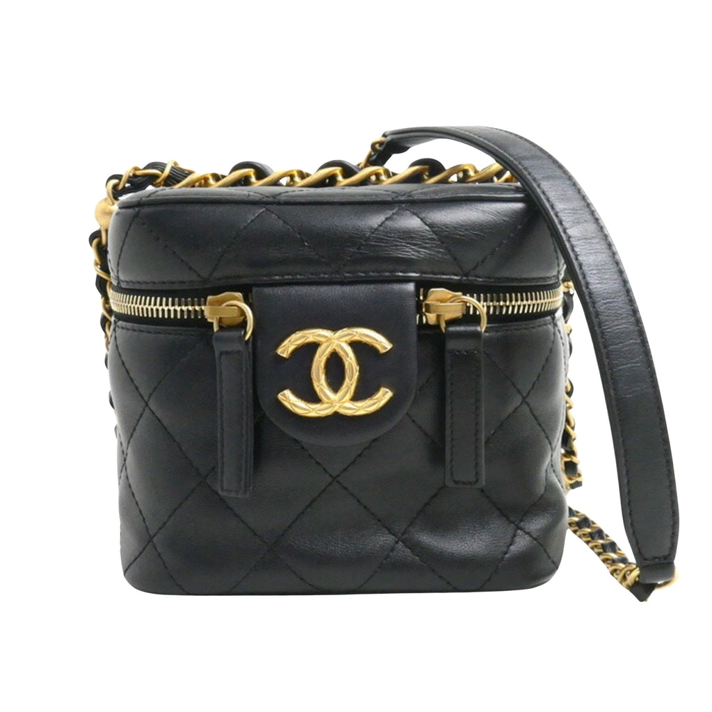 Chanel Chanel Vanity Case Quilted Leather Bag