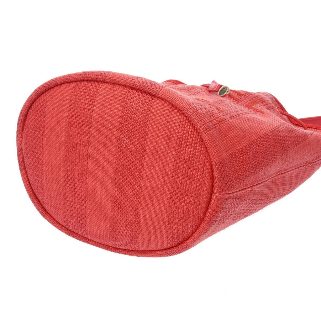 Chanel Raffia Bucket Bag Red Raffia Style