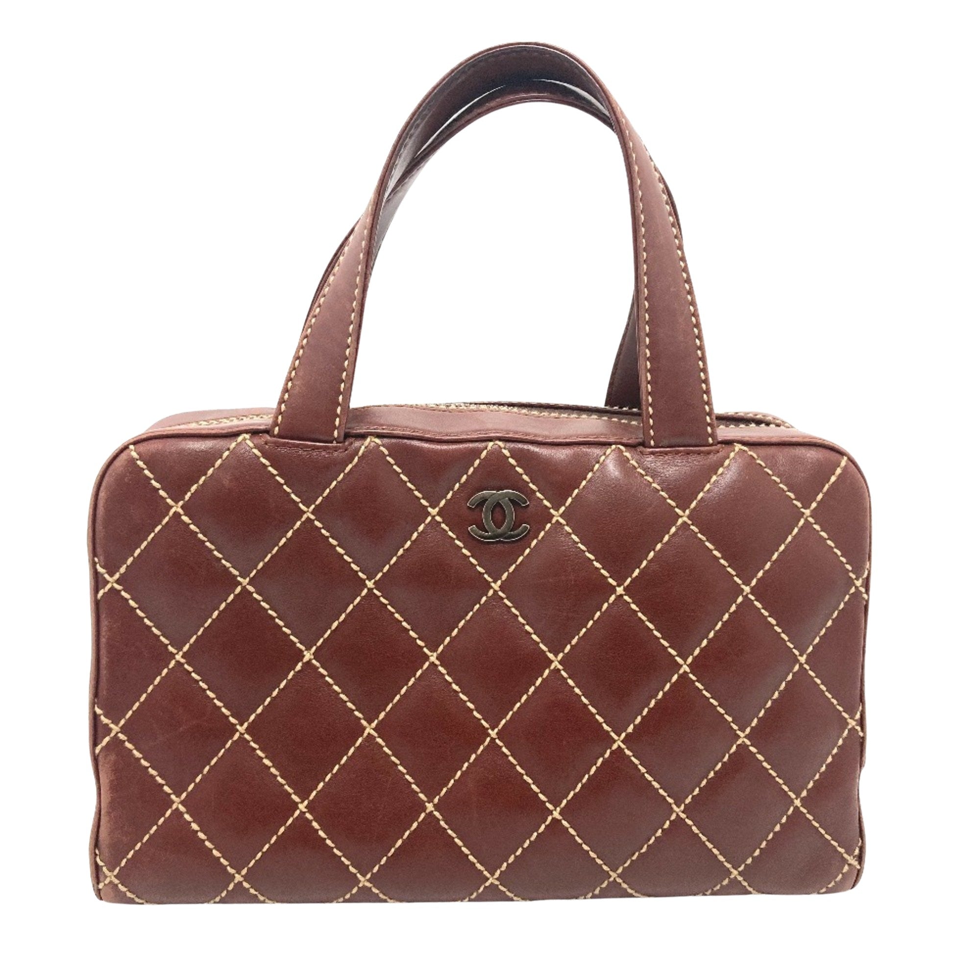 Chanel Quilted Leather Top Handle Handbag