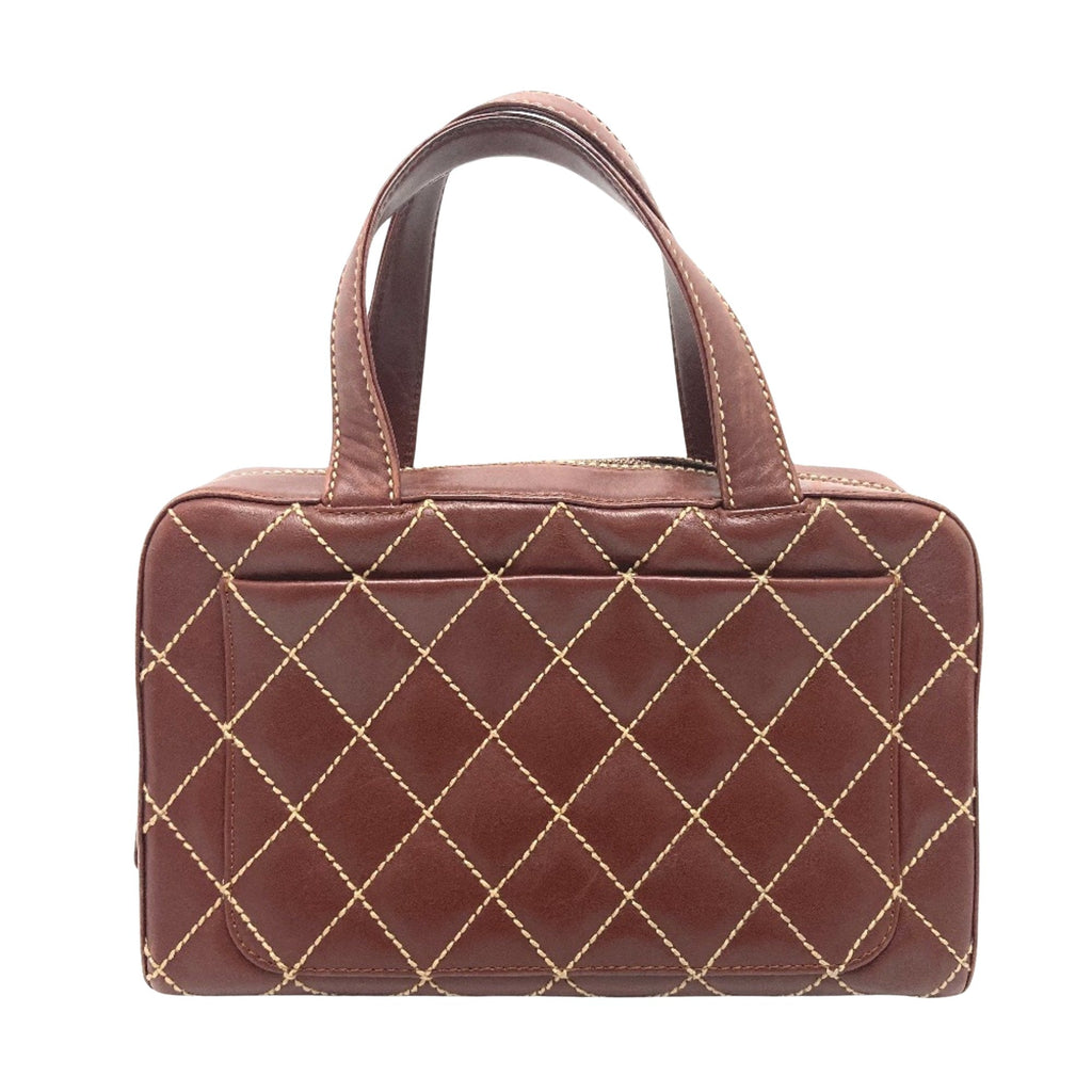 Chanel Quilted Leather Top Handle Handbag