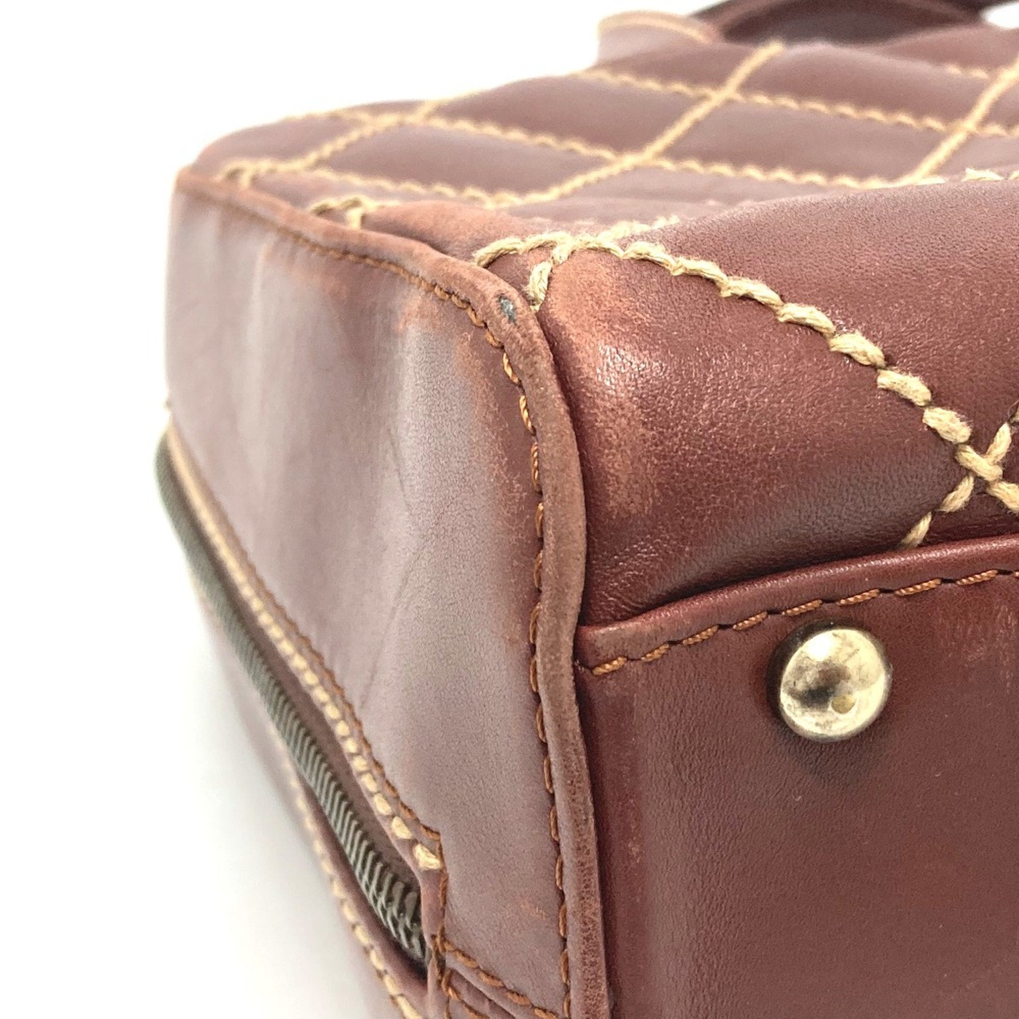 Chanel Quilted Leather Top Handle Handbag