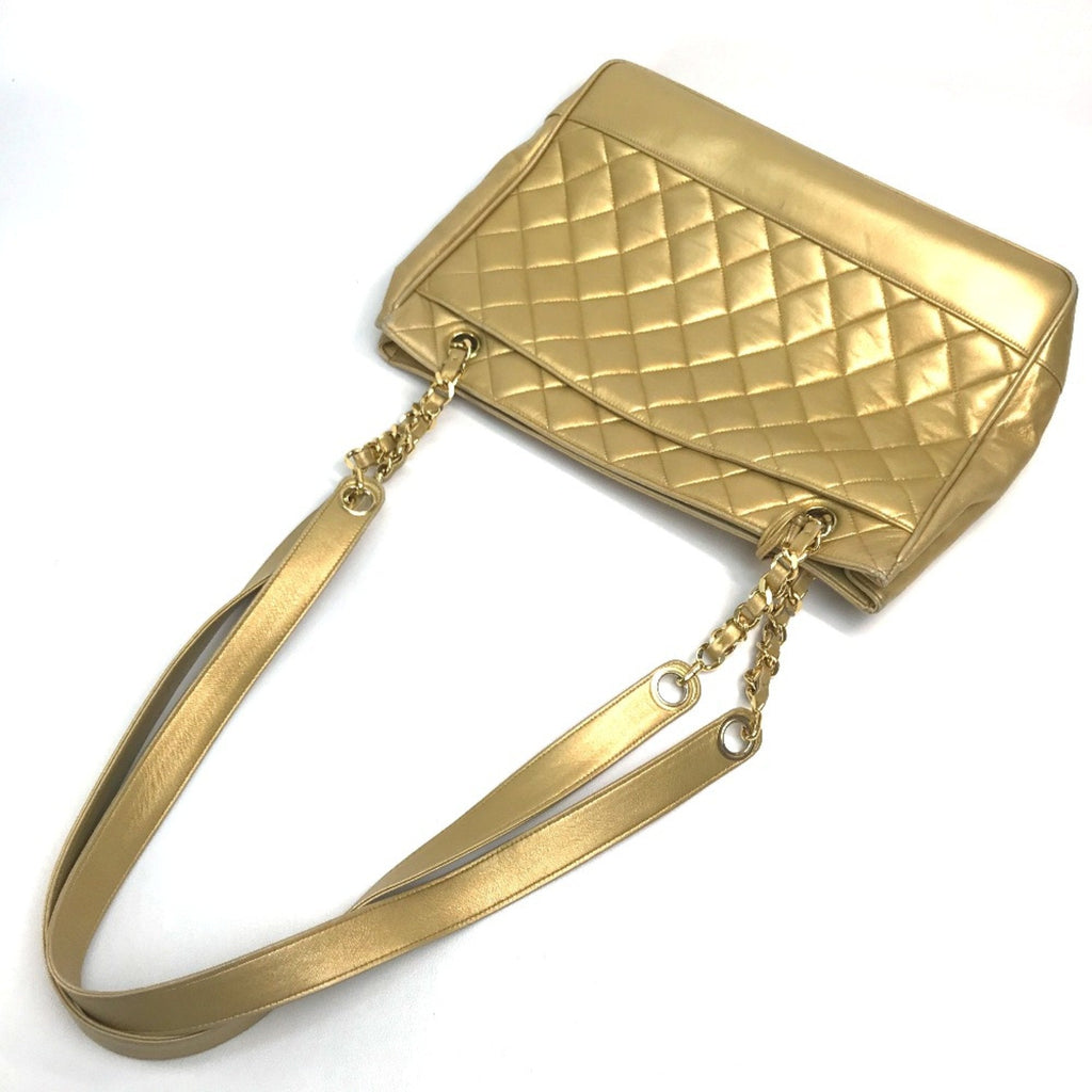 Chanel Classic Quilted Gold Leather Shoulder Bag