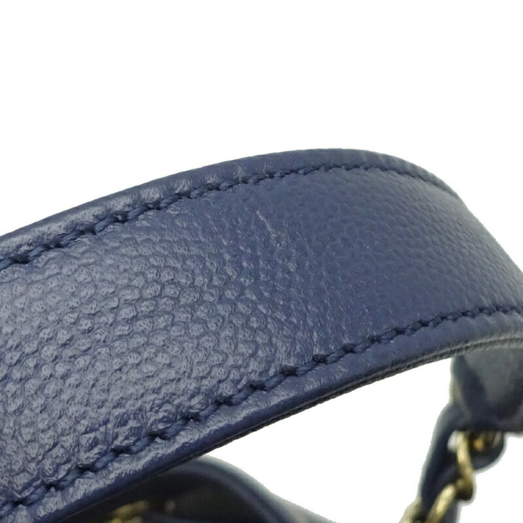 Chanel tudded Bucket Bag Dark Blue