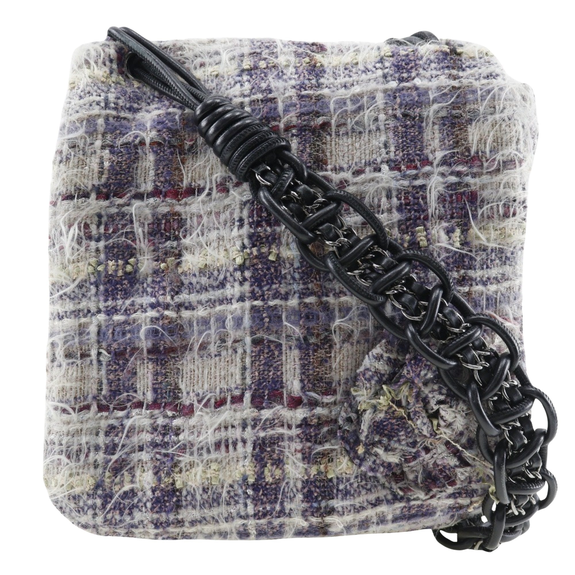 Chanel Tweed Shoulder Bag Chain Strap