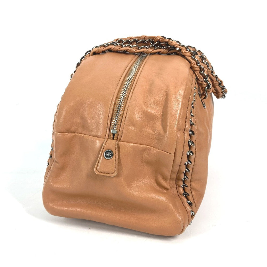 Chanel Calfskin Quilted Leather Shoulder Bag Chain Trim
