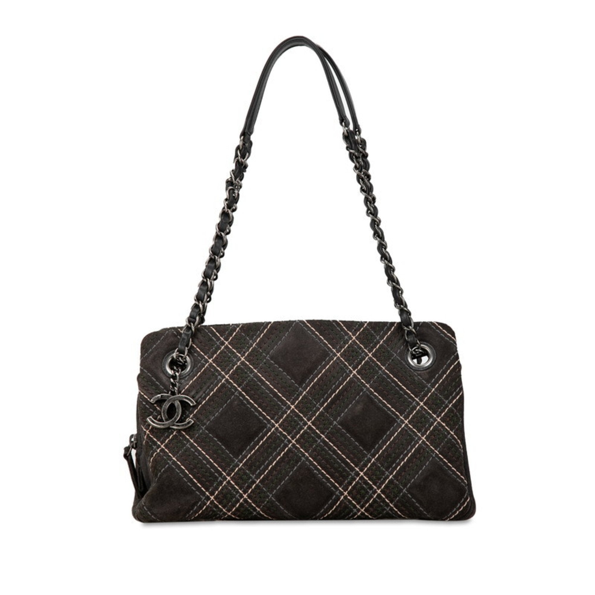 Chanel uede Chain houlder Bag Plaid