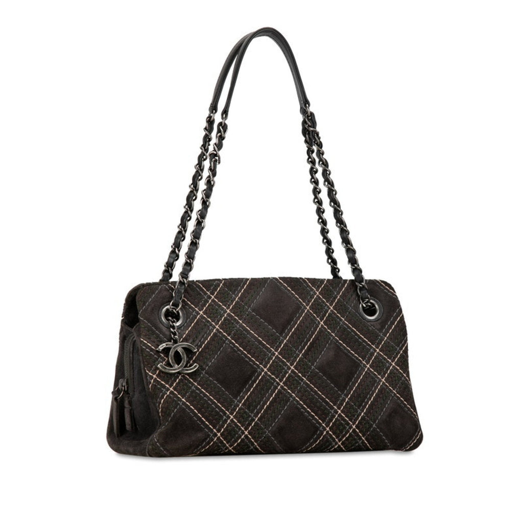 Chanel uede Chain houlder Bag Plaid