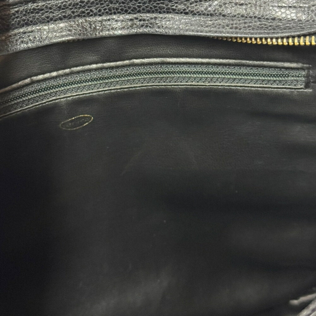 Chanel Caviar Leather Shoulder Bag Black