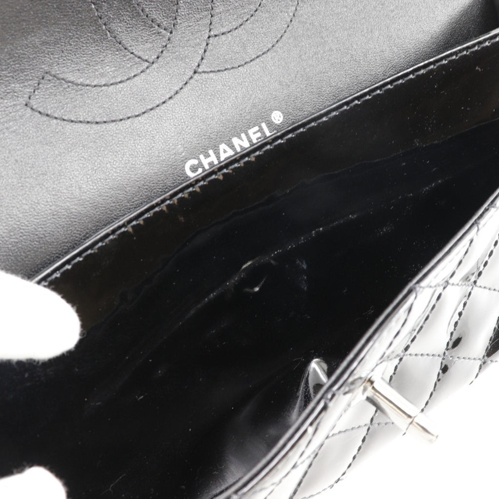 Chanel Classic Double Flap Patent Leather Shoulder Bag