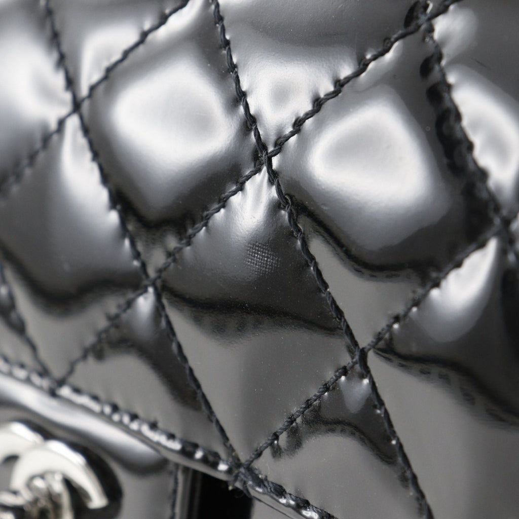 Chanel Classic Double Flap Patent Leather Shoulder Bag