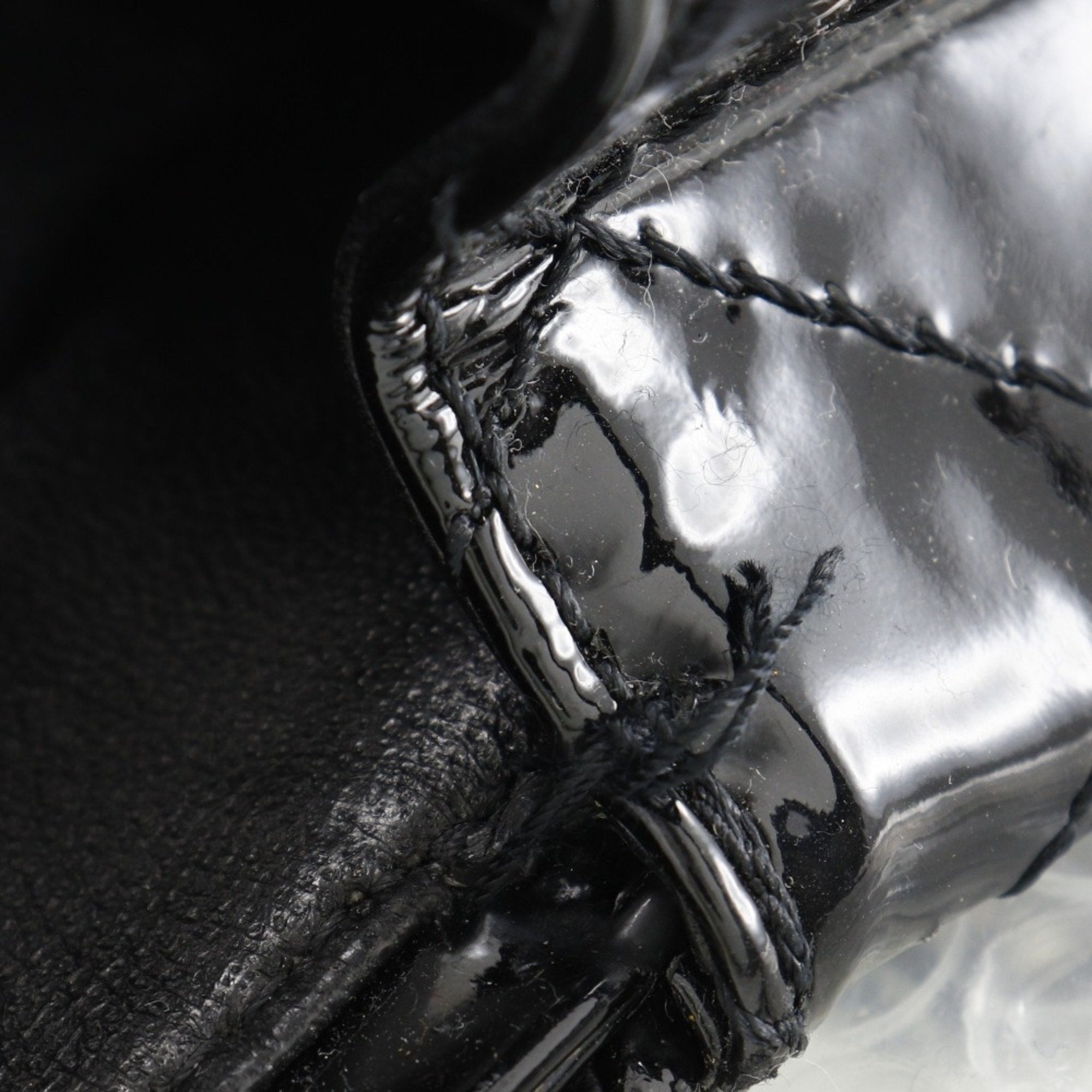 Chanel Classic Double Flap Patent Leather Shoulder Bag