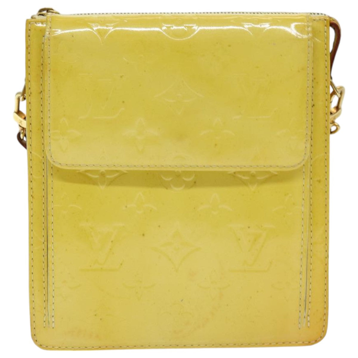 Pochette Monogram Vernis Clutch Yellow