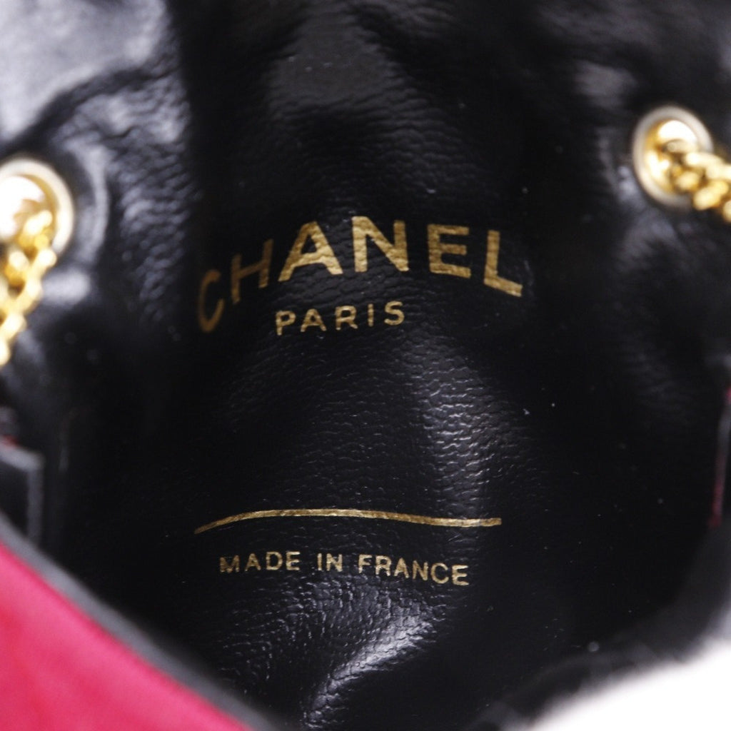 Chanel Quilted Chain Bag  Red Knit