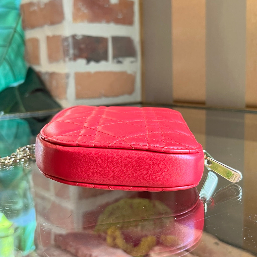 CHRISTIAN DIOR Lady Dior Call'in Dior Cannage Lambskin Crossbody Bag