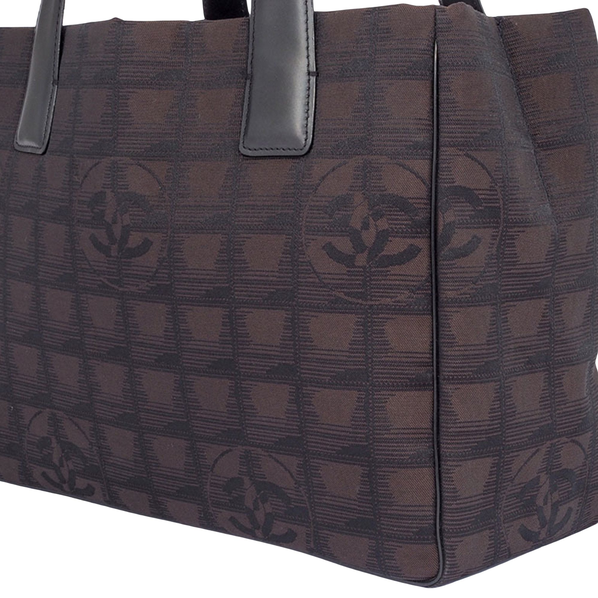 Chanel Geometric Pattern Tote Canvas Tote Bag