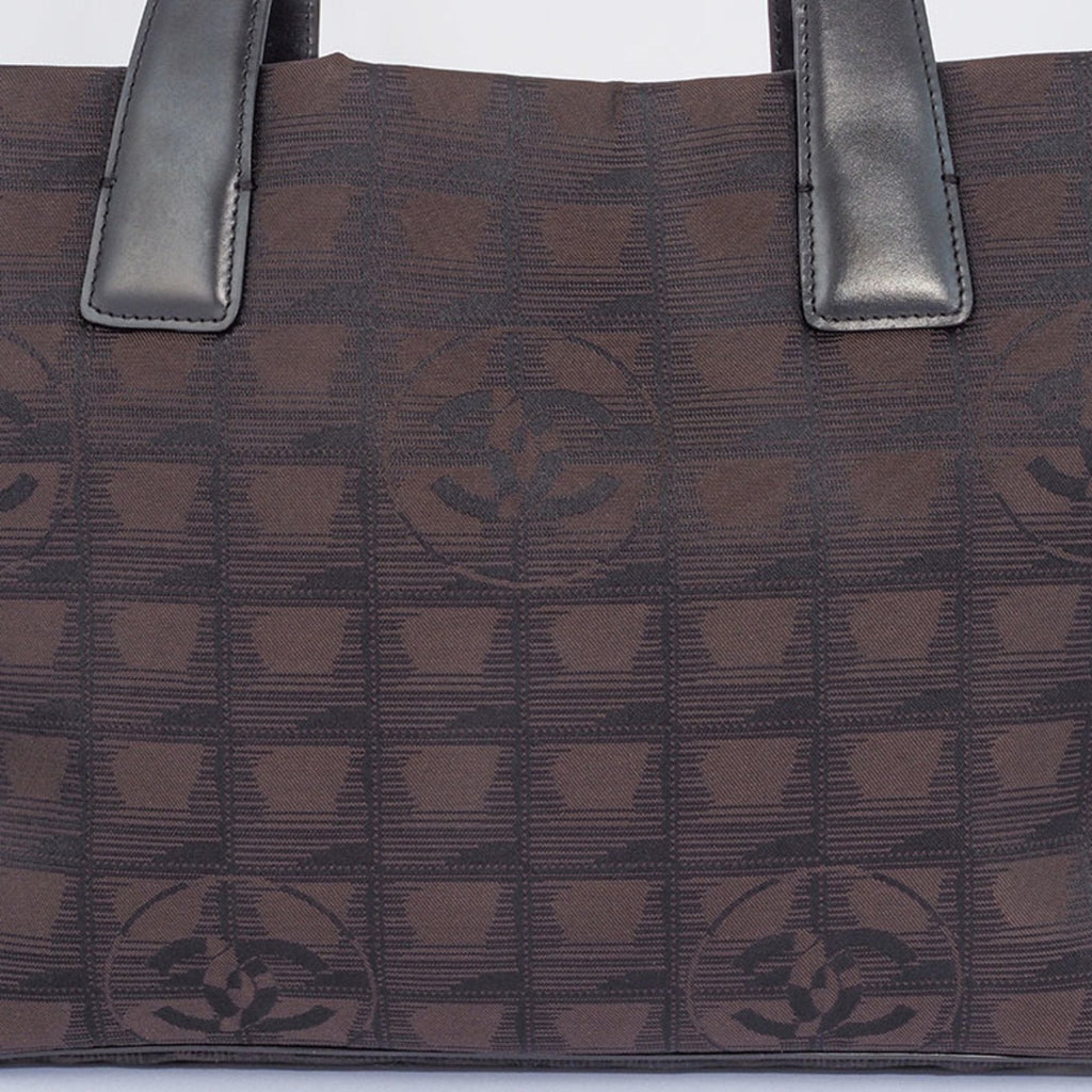 Chanel Geometric Pattern Tote Canvas Tote Bag