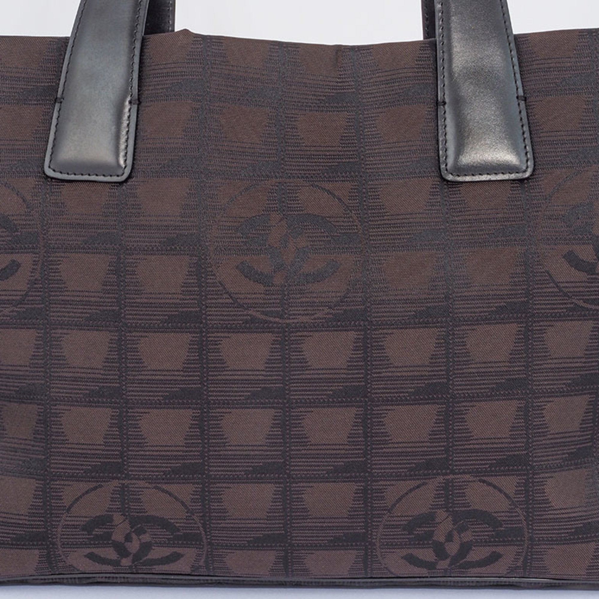Chanel Geometric Pattern Tote Canvas Tote Bag