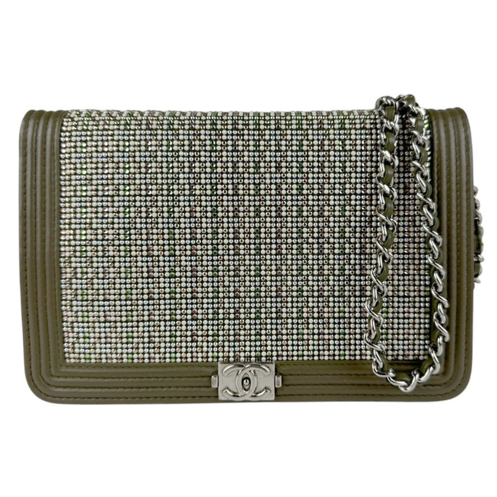 Chanel Leather Boy Flap Bag with Chain Strap