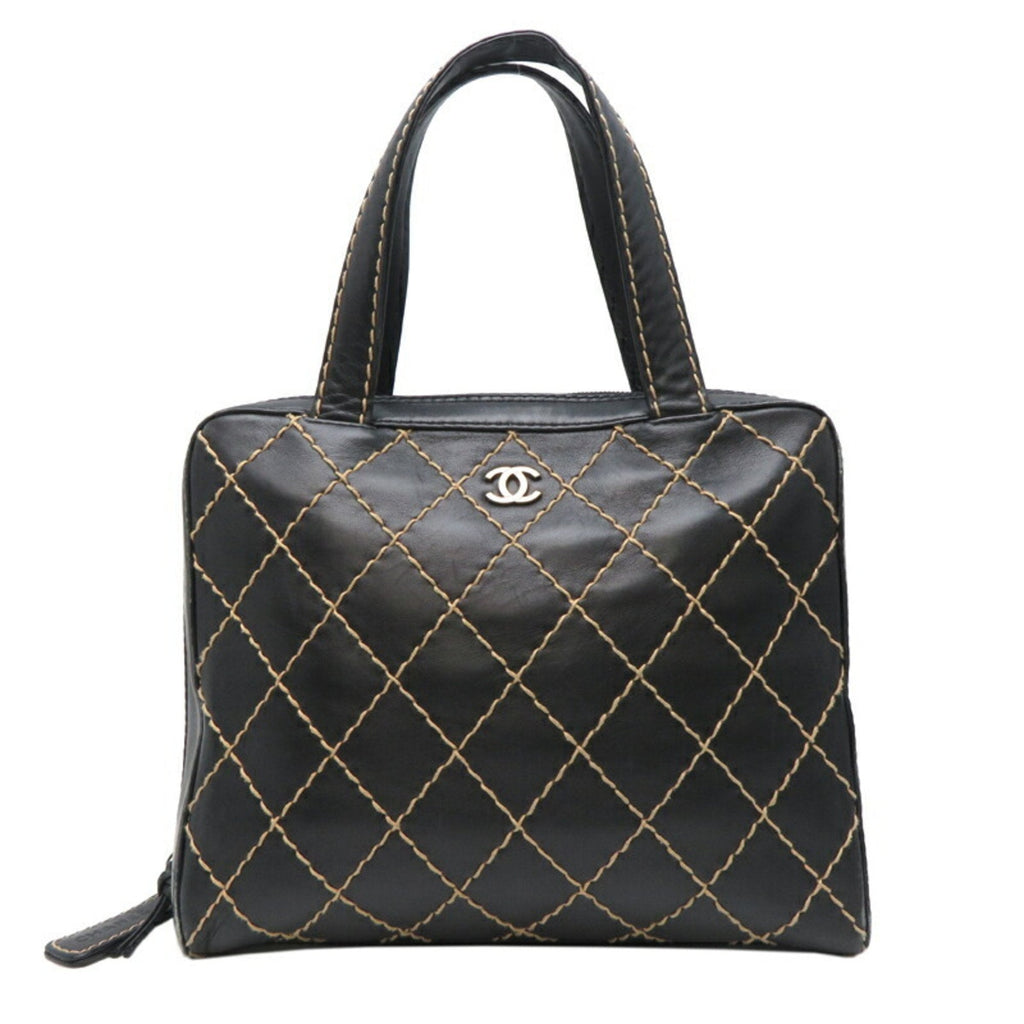 Chanel Elegant Leather Wild Stitch Bag with Dust Bag