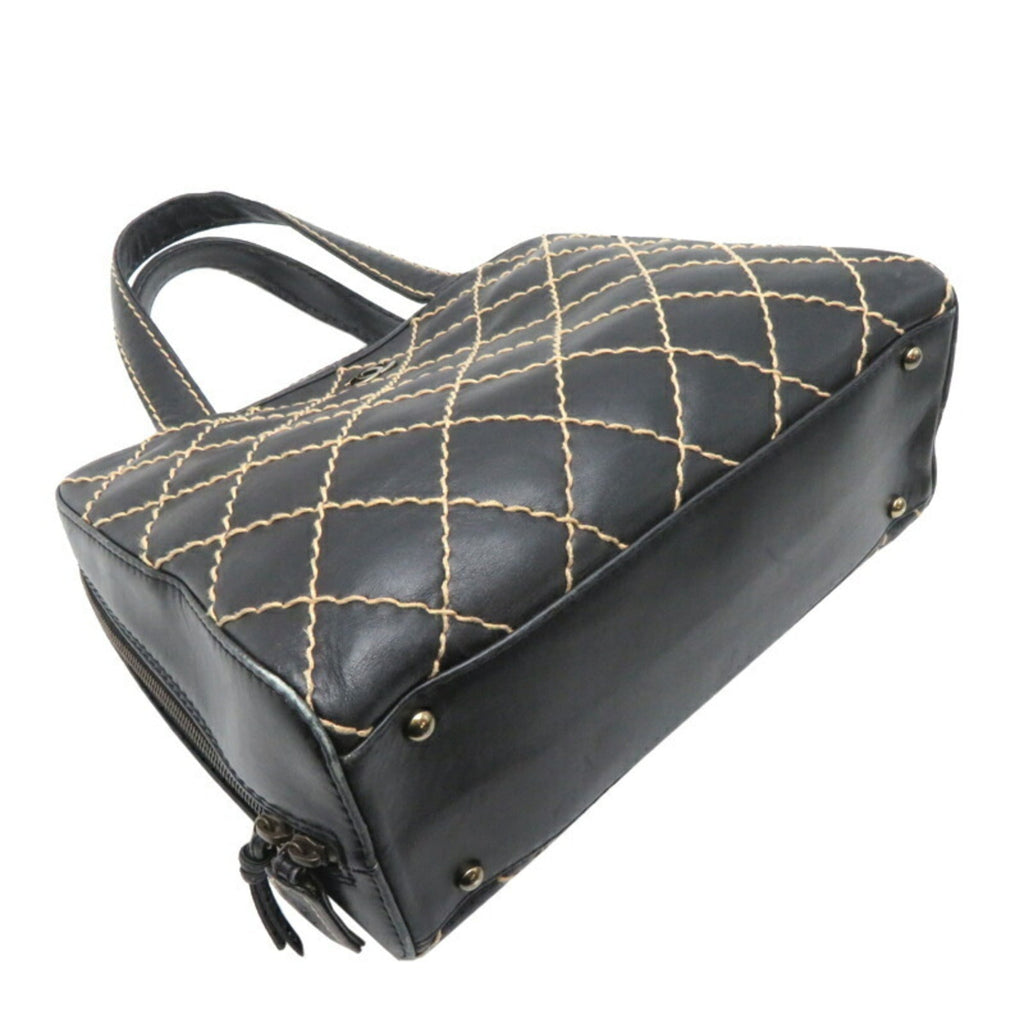 Chanel Elegant Leather Wild Stitch Bag with Dust Bag