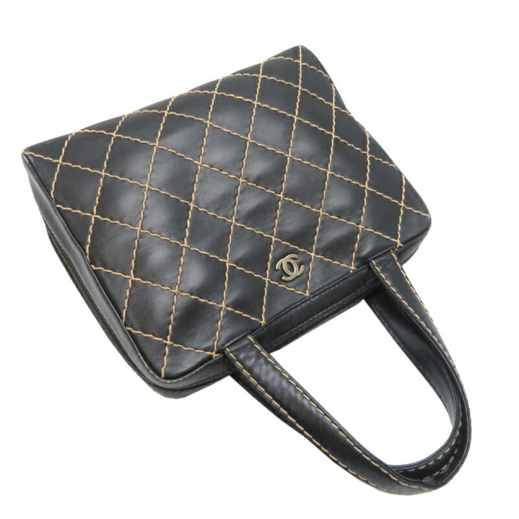 Chanel Elegant Leather Wild Stitch Bag with Dust Bag