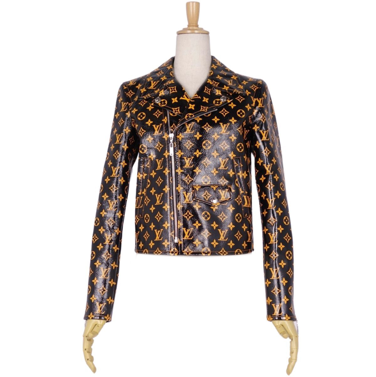 Louis Vuitton Double r Jacket Monogram Rambler   34 (XS equivalent) Black/Orange  Female