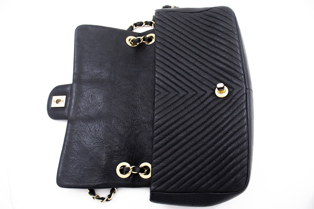 Chanel Chevron Quilted Shoulder Bag Classic Flap