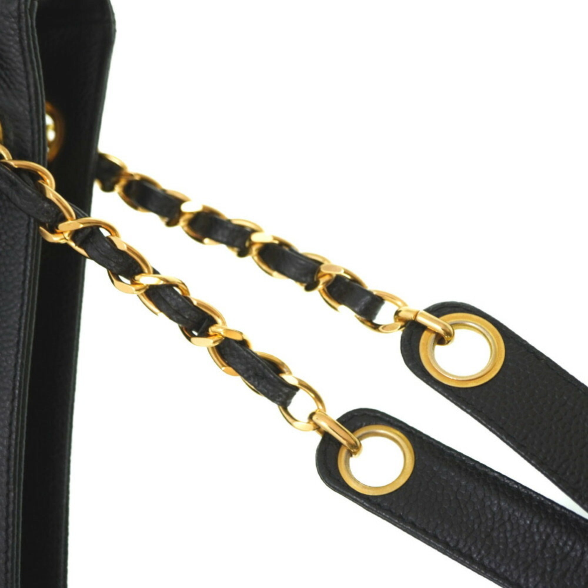 Chanel Black Caviar Leather Shoulder Bag