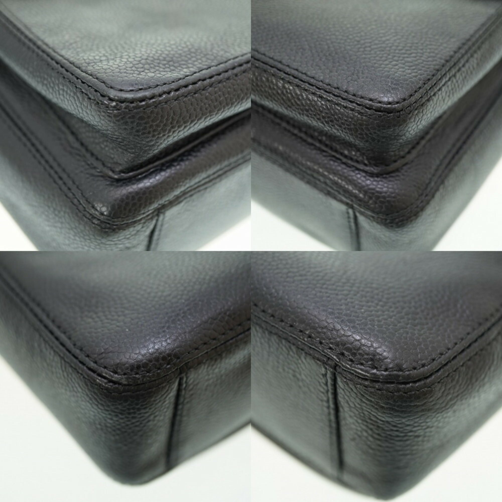 Chanel Black Caviar Leather Shoulder Bag