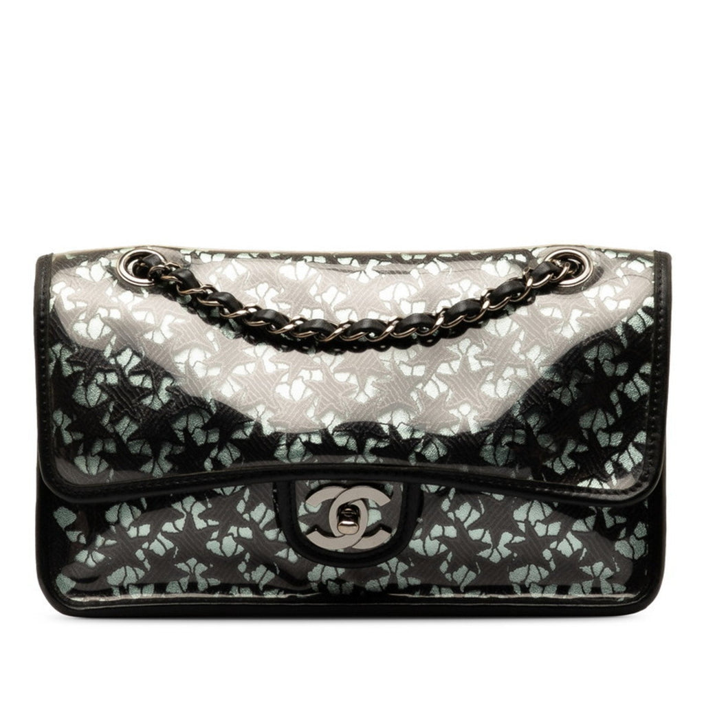 Chanel Classic Flap Bag LacePrint Patent Leather