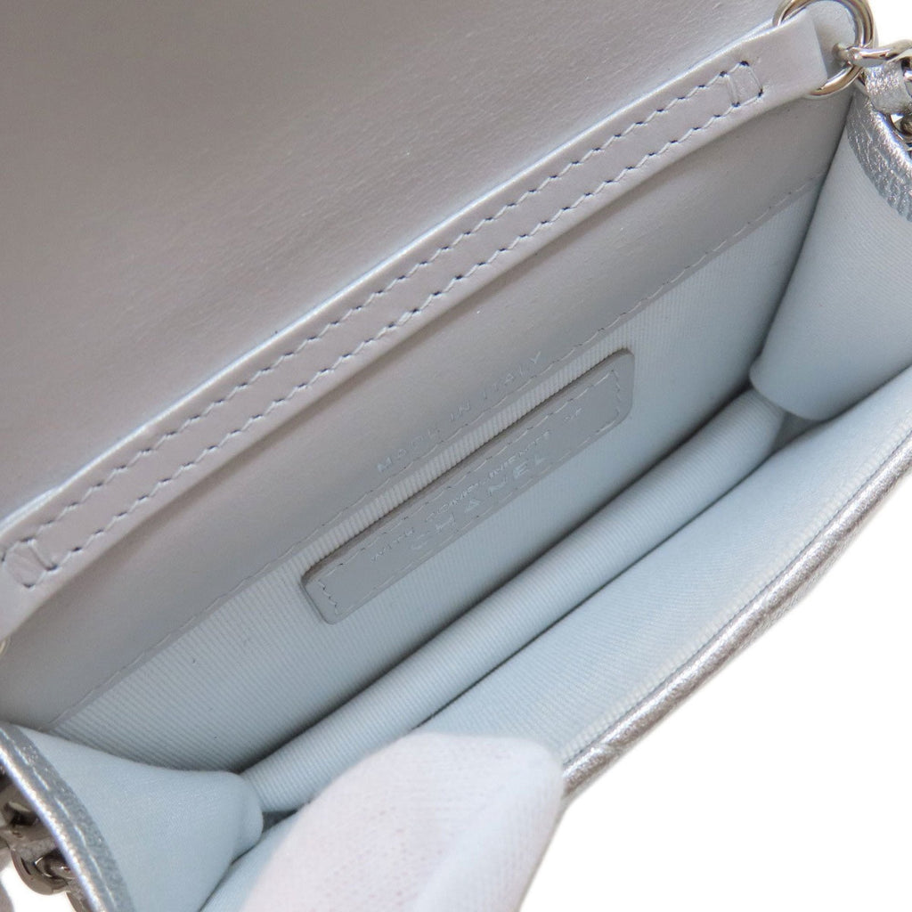 Chanel Quilted Star Silver Chain Bag
