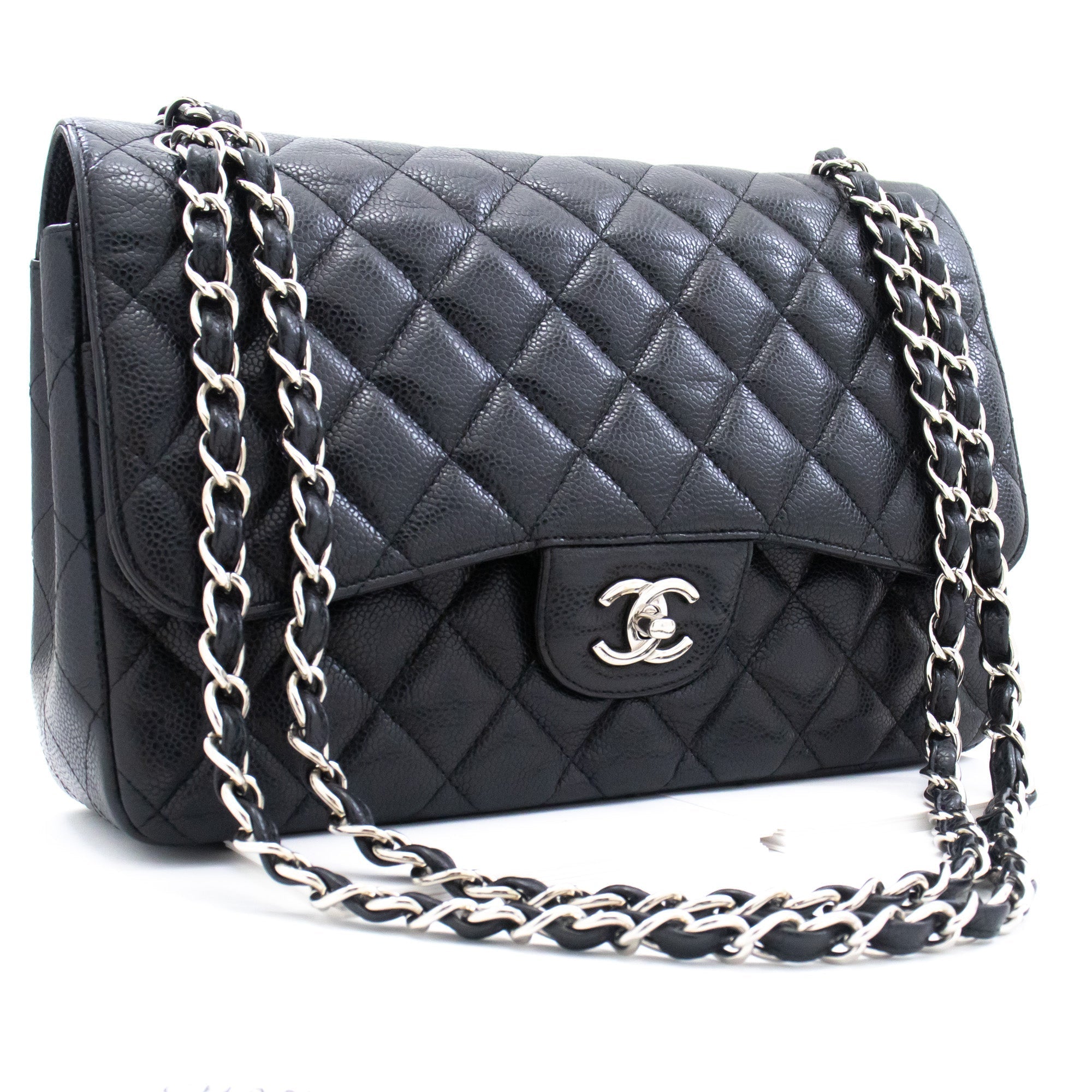 Chanel Classic Double Flap Caviar Leather Bag