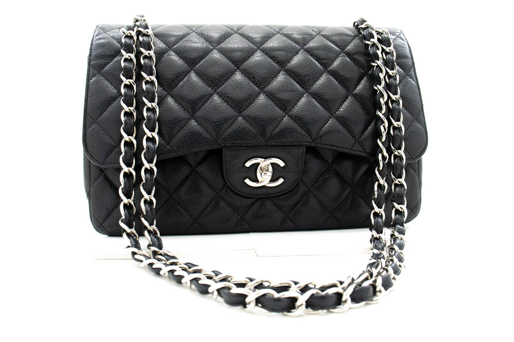 Chanel Classic Double Flap Caviar Leather Bag