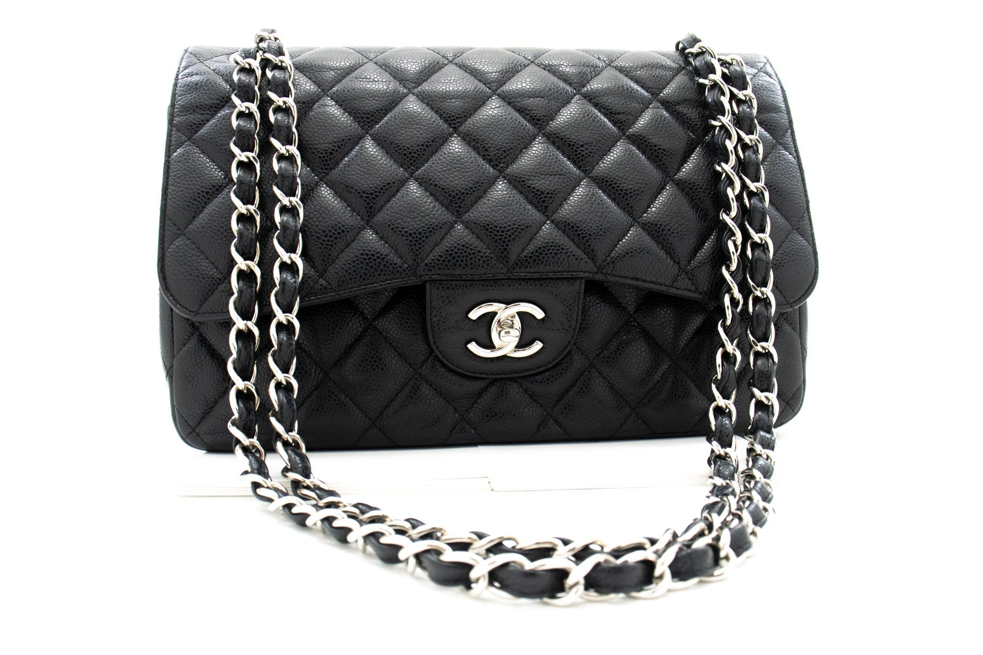 Chanel Classic Double Flap Caviar Leather Bag