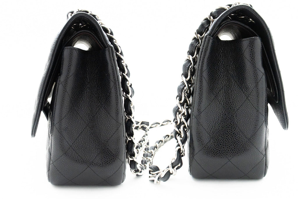 Chanel Classic Double Flap Caviar Leather Bag