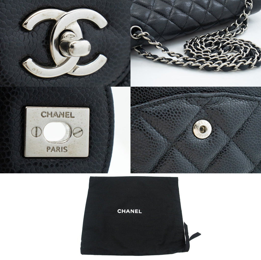 Chanel Classic Double Flap Caviar Leather Bag