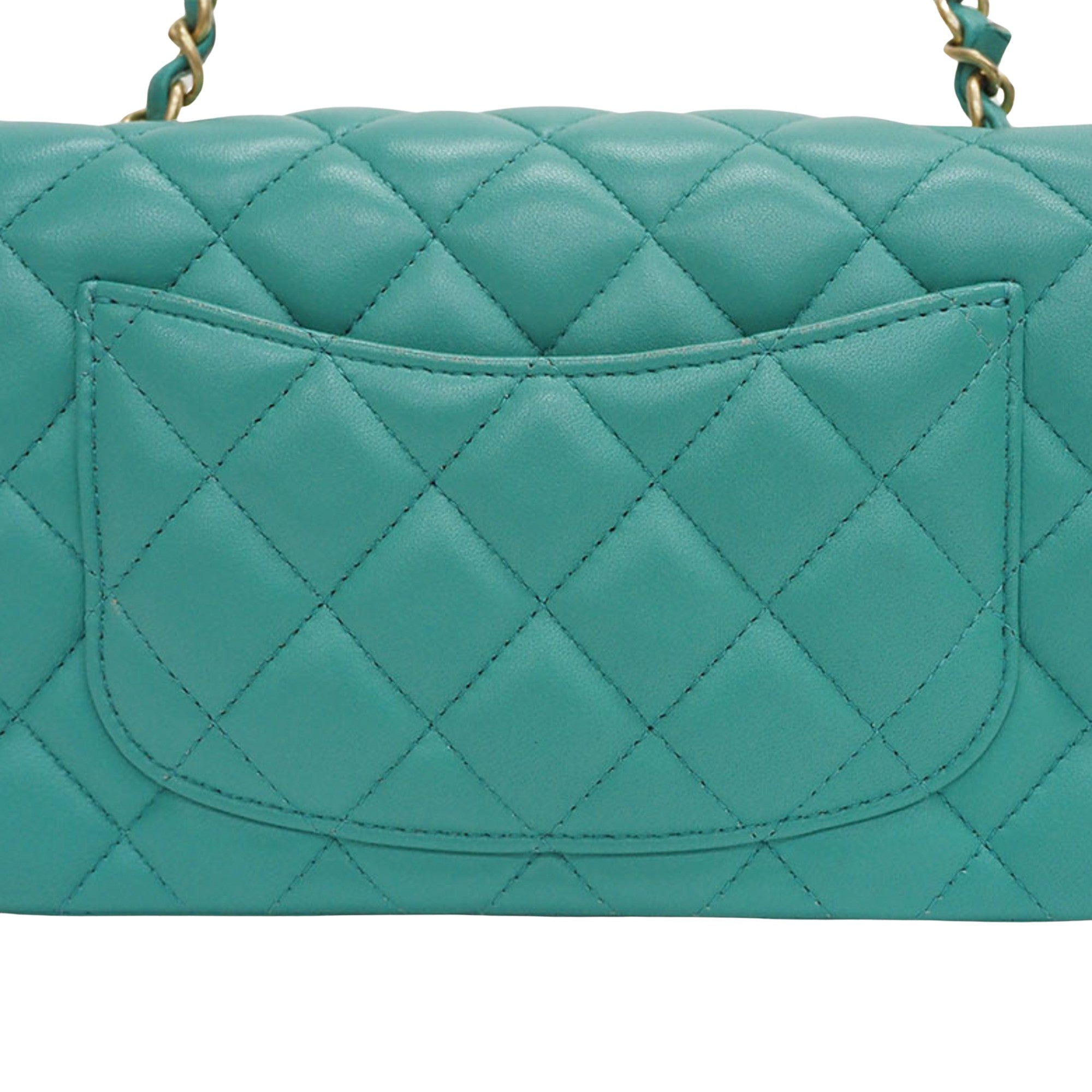 Chanel Classic Mini Flap Bag A3827 Teal