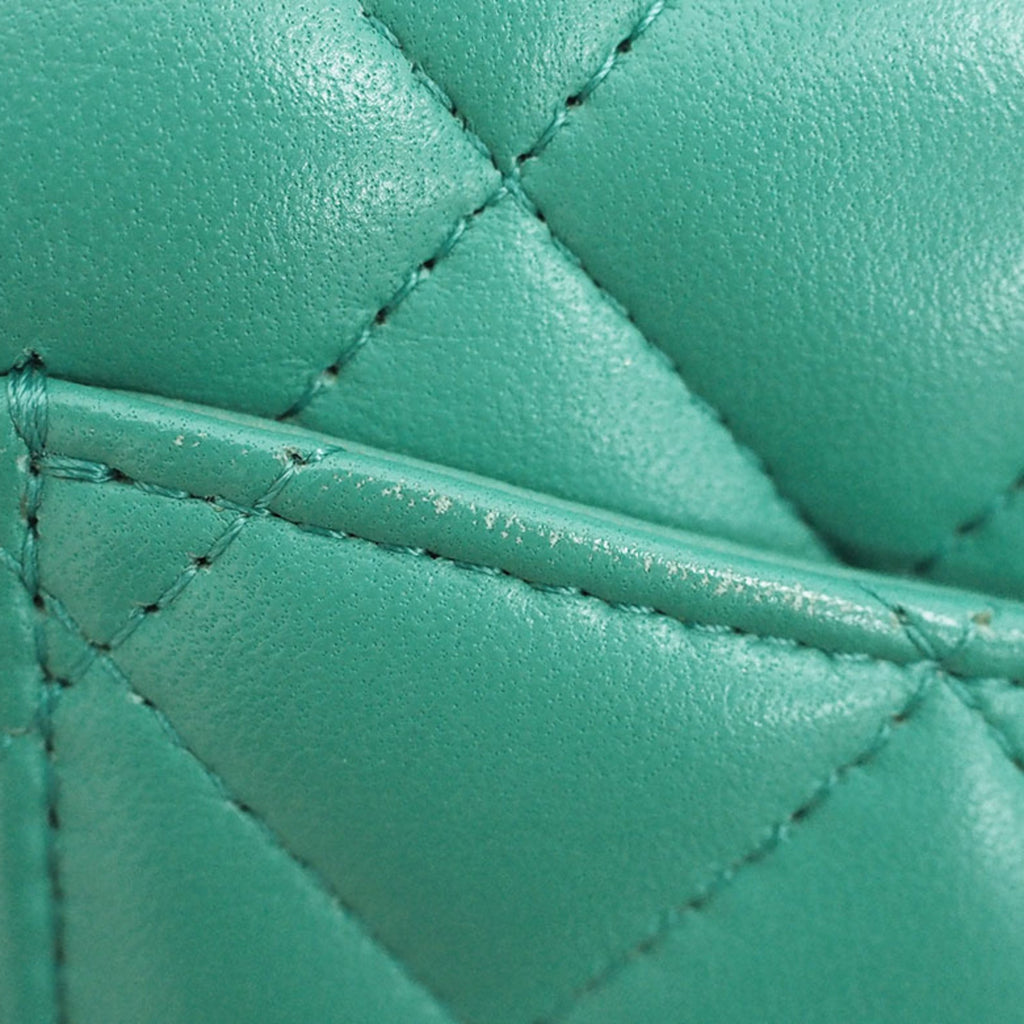 Chanel Classic Mini Flap Bag A3827 Teal