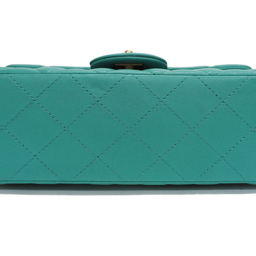 Chanel Classic Mini Flap Bag A3827 Teal