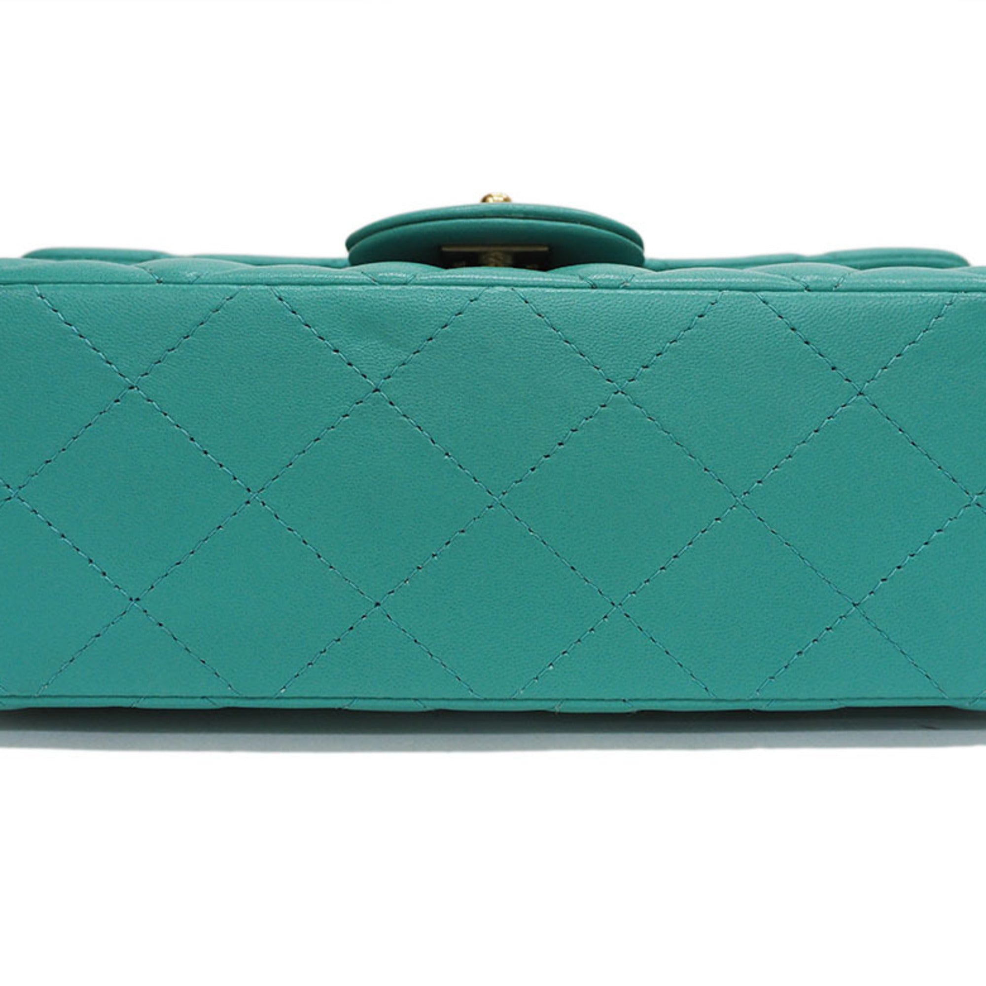 Chanel Classic Mini Flap Bag A3827 Teal