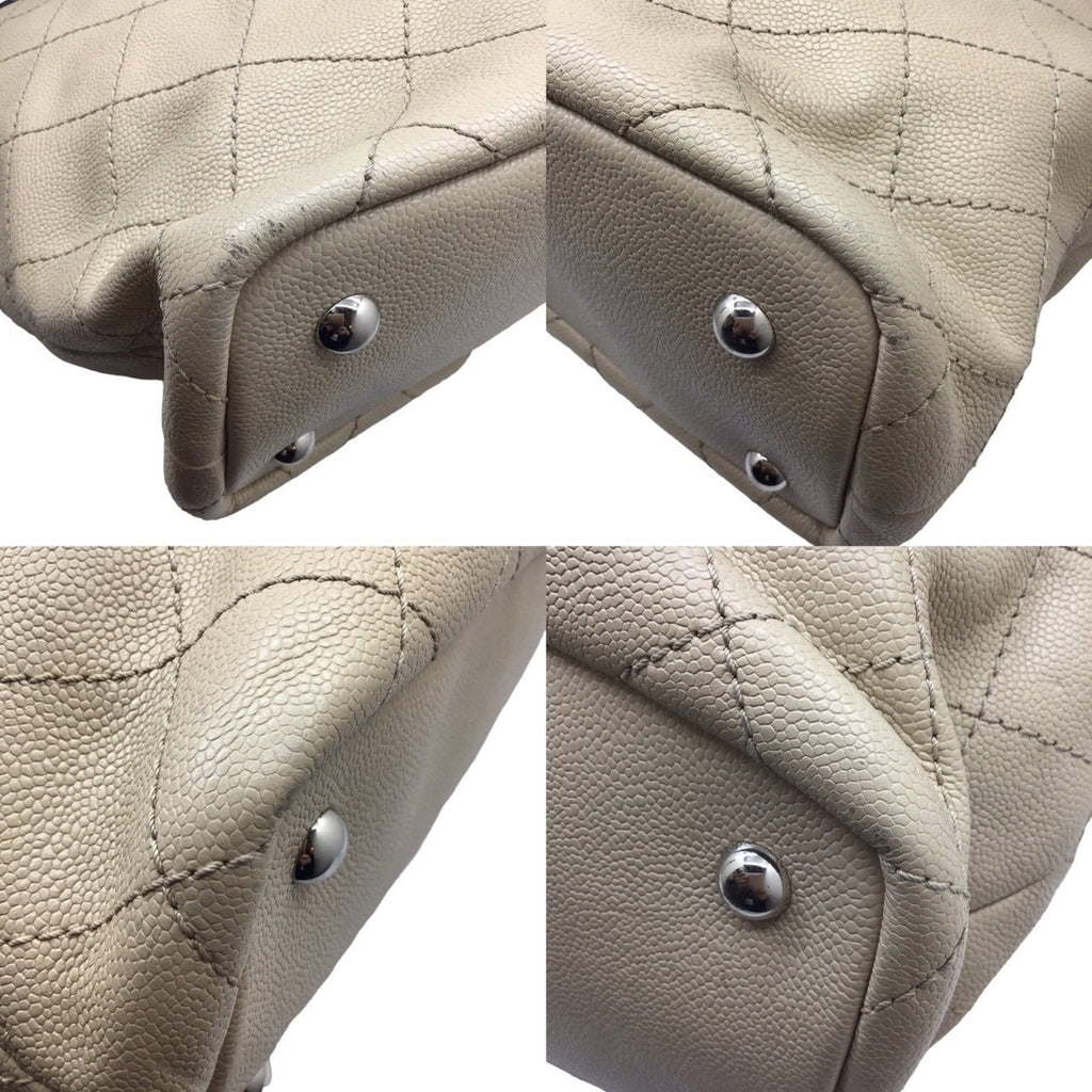 Chanel Chanel Tote Bag Beige Quilted Leather