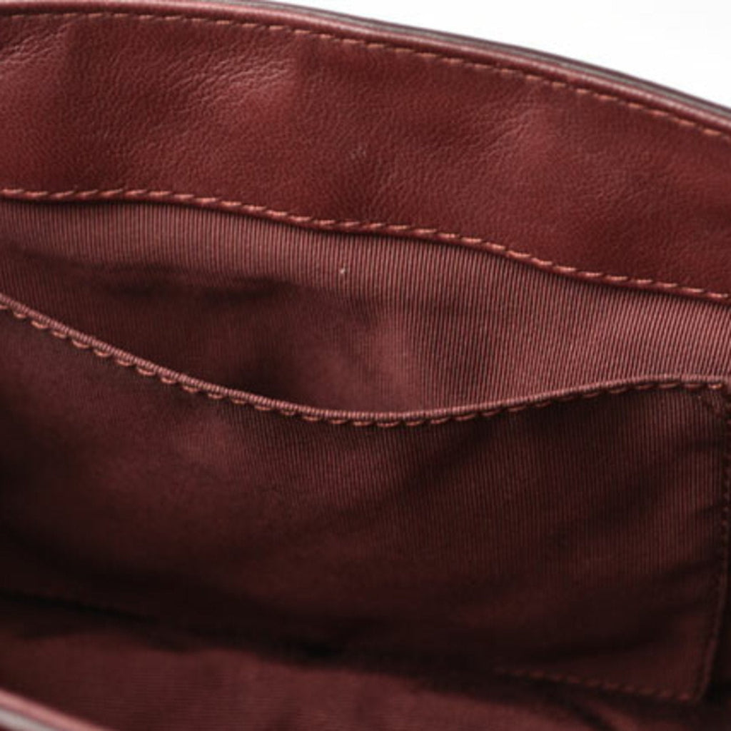 Chanel Quilted Leather Shoulder Bag Burgundy