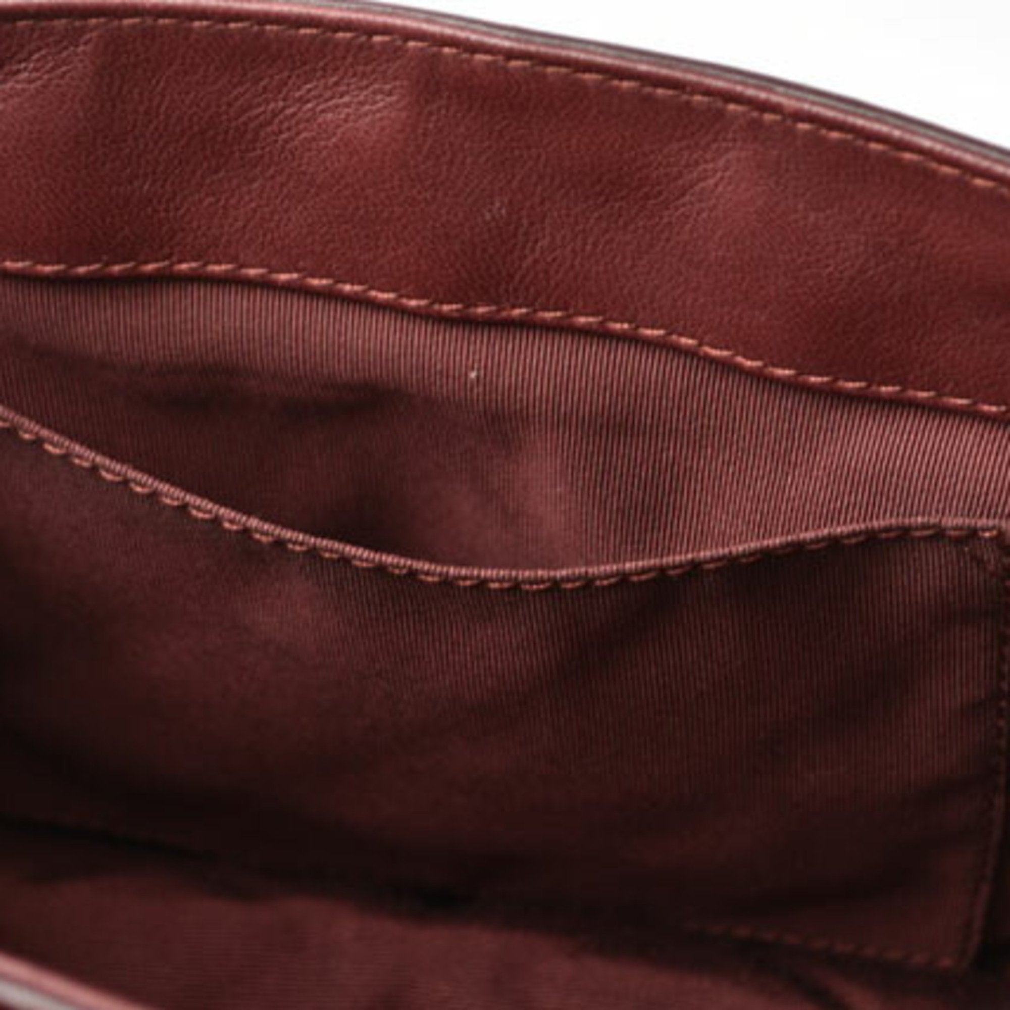 Chanel Quilted Leather Shoulder Bag Burgundy