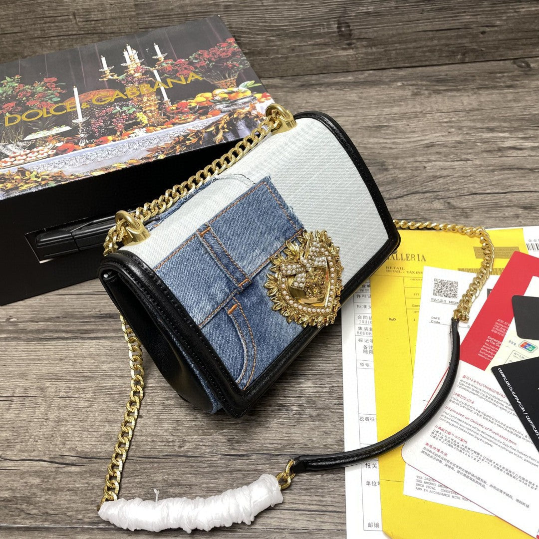 GLAMI MeGLAMIum Devotion Bag In Patchwork Denim And Plain Denim For Women 8.3in/21cm GLAMI GLAMI6652AO6218M800