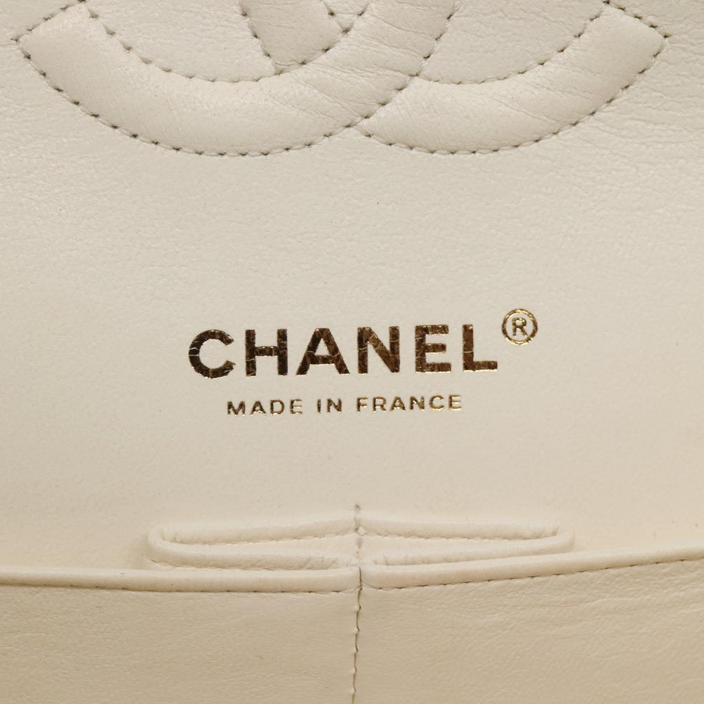 Chanel Double Flap Leather Shoulder Bag with Chain Strap