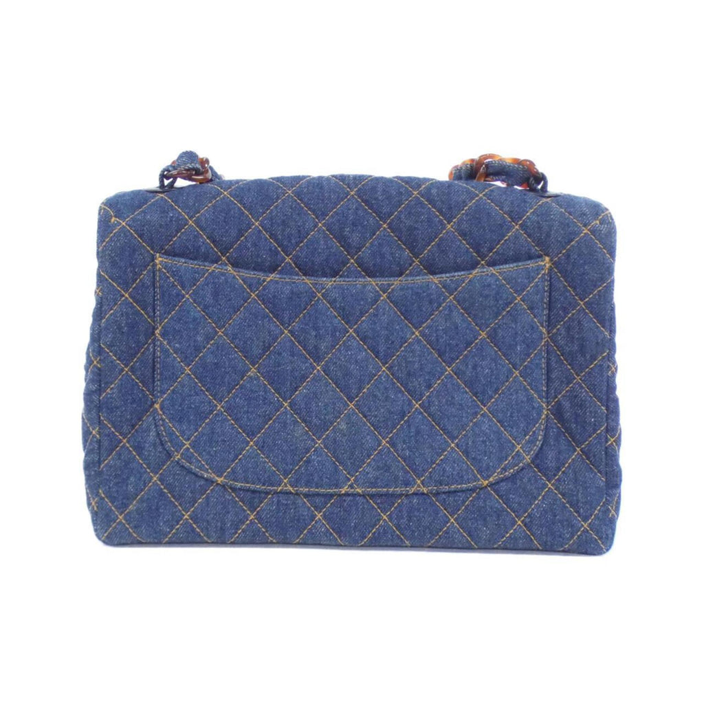 Chanel Denim Quilted Flap Bag with Box and Dust Bag