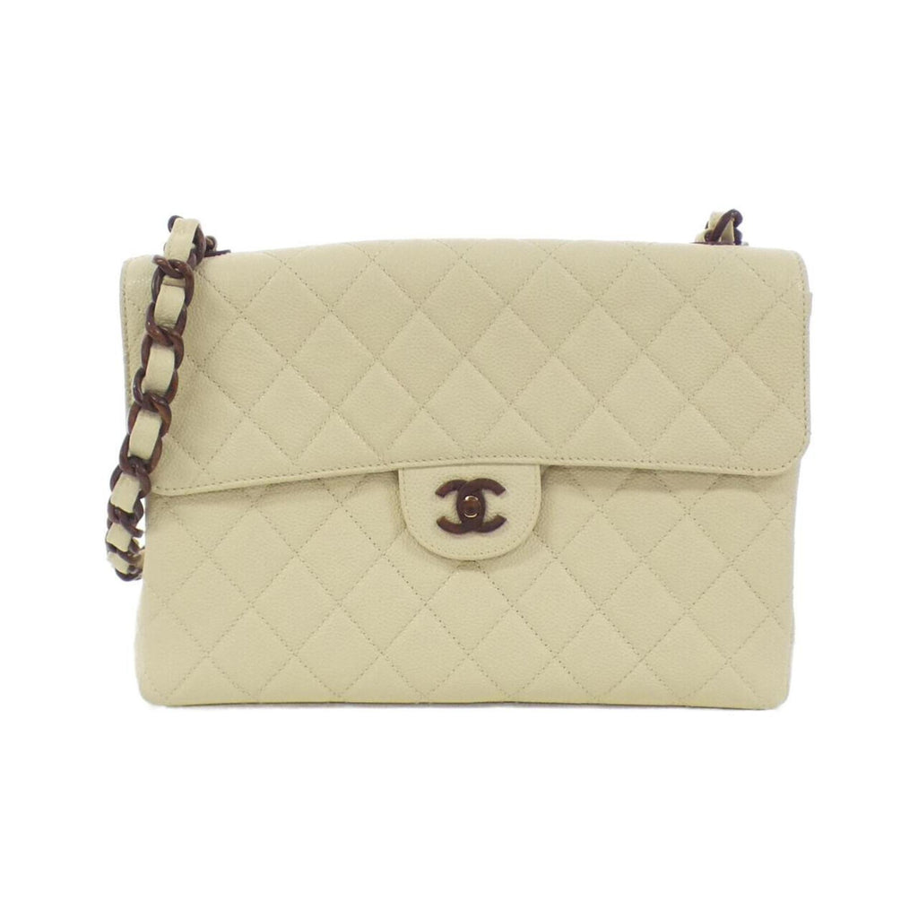 Chanel Vintage Leather Jumbo Handbag with Box and Dust Bag